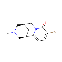 CN1C[C@@H]2C[C@H](C1)c1ccc(Br)c(=O)n1C2 ZINC000049036809