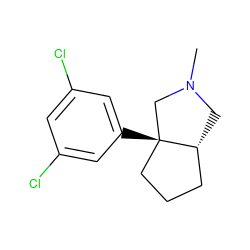 CN1C[C@@H]2CCC[C@]2(c2cc(Cl)cc(Cl)c2)C1 ZINC000072108678