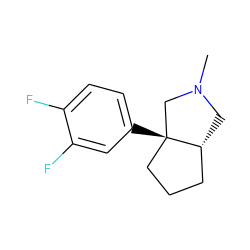 CN1C[C@@H]2CCC[C@]2(c2ccc(F)c(F)c2)C1 ZINC000072112634