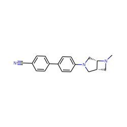 CN1C[C@@H]2CN(c3ccc(-c4ccc(C#N)cc4)cc3)C[C@@H]21 ZINC000043066879