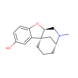 CN1C[C@@H]2Oc3ccc(O)cc3[C@@]23CCC[C@@H]1C3 ZINC000040379774