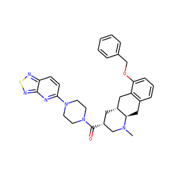 CN1C[C@H](C(=O)N2CCN(c3ccc4nsnc4n3)CC2)C[C@@H]2Cc3c(cccc3OCc3ccccc3)C[C@H]21 ZINC000028949875