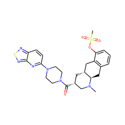 CN1C[C@H](C(=O)N2CCN(c3ccc4nsnc4n3)CC2)C[C@@H]2Cc3c(cccc3OS(C)(=O)=O)C[C@H]21 ZINC000028949878