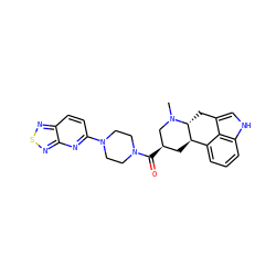 CN1C[C@H](C(=O)N2CCN(c3ccc4nsnc4n3)CC2)C[C@@H]2c3cccc4[nH]cc(c34)C[C@H]21 ZINC000029038762