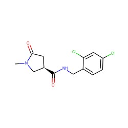 CN1C[C@H](C(=O)NCc2ccc(Cl)cc2Cl)CC1=O ZINC000046122048