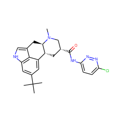 CN1C[C@H](C(=O)Nc2ccc(Cl)nn2)C[C@@H]2c3cc(C(C)(C)C)cc4[nH]cc(c34)C[C@H]21 ZINC000034800936