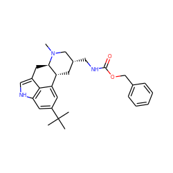 CN1C[C@H](CNC(=O)OCc2ccccc2)C[C@@H]2c3cc(C(C)(C)C)cc4[nH]cc(c34)C[C@H]21 ZINC000034800932