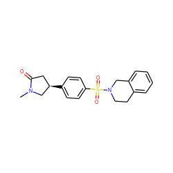 CN1C[C@H](c2ccc(S(=O)(=O)N3CCc4ccccc4C3)cc2)CC1=O ZINC001772653178