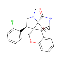 CN1C[C@H](c2ccccc2Cl)[C@@]2(COc3ccccc3C2=O)[C@@]12C(=O)Nc1ccccc12 ZINC000013132777