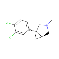 CN1C[C@H]2C[C@@]2(c2ccc(Cl)c(Cl)c2)C1 ZINC000034986880