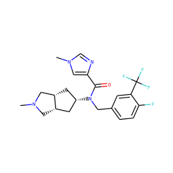 CN1C[C@H]2C[C@@H](N(Cc3ccc(F)c(C(F)(F)F)c3)C(=O)c3cn(C)cn3)C[C@H]2C1 ZINC000101322139