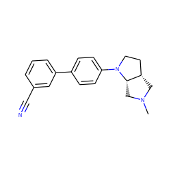 CN1C[C@H]2CCN(c3ccc(-c4cccc(C#N)c4)cc3)[C@H]2C1 ZINC000062178512