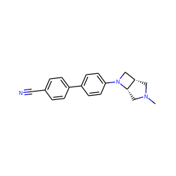 CN1C[C@H]2CN(c3ccc(-c4ccc(C#N)cc4)cc3)[C@H]2C1 ZINC000062178491