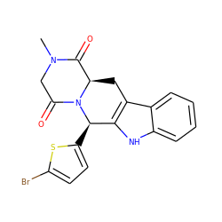 CN1CC(=O)N2[C@H](c3ccc(Br)s3)c3[nH]c4ccccc4c3C[C@@H]2C1=O ZINC000033965035