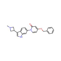 CN1CC(c2c[nH]c3cc(-n4ccc(OCc5ccccc5)cc4=O)ccc23)C1 ZINC000043208507