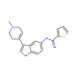 CN1CC=C(c2c[nH]c3ccc(NC(=N)c4cccs4)cc23)CC1 ZINC000034805850