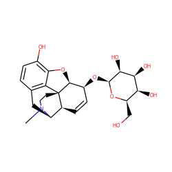 CN1CC[C@@]23c4c5ccc(O)c4O[C@H]2[C@@H](O[C@@H]2O[C@H](CO)[C@H](O)[C@H](O)[C@@H]2O)C=C[C@H]3[C@H]1C5 ZINC000261147409