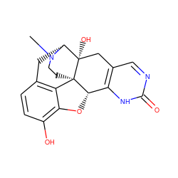 CN1CC[C@@]23c4c5ccc(O)c4O[C@H]2c2[nH]c(=O)ncc2C[C@]3(O)[C@H]1C5 ZINC000169345558