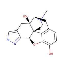 CN1CC[C@@]23c4c5ccc(O)c4O[C@H]2c2n[nH]cc2C[C@]3(O)[C@H]1C5 ZINC000169344091