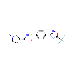 CN1CC[C@@H](CNS(=O)(=O)c2ccc(-c3noc(C(F)(F)F)n3)cc2)C1 ZINC000142930631