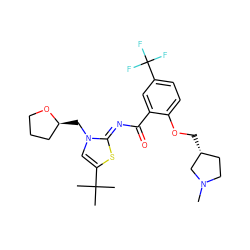 CN1CC[C@@H](COc2ccc(C(F)(F)F)cc2C(=O)/N=c2\sc(C(C)(C)C)cn2C[C@H]2CCCO2)C1 ZINC000140981802