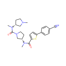 CN1CC[C@@H](N(C)C(=O)N2CC[C@H](N(C)C(=O)c3ccc(-c4ccc(C#N)cc4)s3)C2)C1 ZINC000028461059