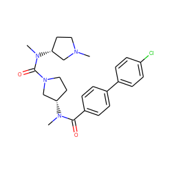 CN1CC[C@@H](N(C)C(=O)N2CC[C@H](N(C)C(=O)c3ccc(-c4ccc(Cl)cc4)cc3)C2)C1 ZINC000028460360