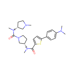 CN1CC[C@@H](N(C)C(=O)N2CC[C@H](N(C)C(=O)c3ccc(-c4ccc(N(C)C)cc4)s3)C2)C1 ZINC000028461255