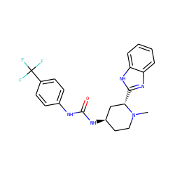 CN1CC[C@@H](NC(=O)Nc2ccc(C(F)(F)F)cc2)C[C@@H]1c1nc2ccccc2[nH]1 ZINC000084705569