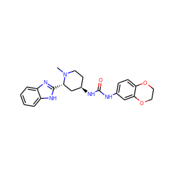 CN1CC[C@@H](NC(=O)Nc2ccc3c(c2)OCCO3)C[C@@H]1c1nc2ccccc2[nH]1 ZINC000084704314