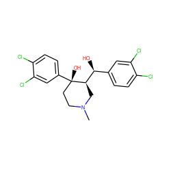 CN1CC[C@](O)(c2ccc(Cl)c(Cl)c2)[C@@H]([C@@H](O)c2ccc(Cl)c(Cl)c2)C1 ZINC000013804573