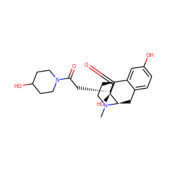 CN1CC[C@]23CC(=O)[C@@H](CC(=O)N4CCC(O)CC4)C[C@@]2(O)[C@H]1Cc1ccc(O)cc13 ZINC000221630007