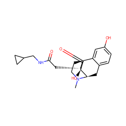 CN1CC[C@]23CC(=O)[C@@H](CC(=O)NCC4CC4)C[C@@]2(O)[C@H]1Cc1ccc(O)cc13 ZINC000221678200