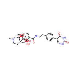 CN1CC[C@]23CC(=O)CC[C@@]2(O)[C@H]1Cc1ccc(C(=O)NCCc2ccc(-c4c[nH]c(=O)[nH]c4=O)cc2)c(O)c13 ZINC000148040150