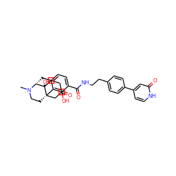 CN1CC[C@]23CC(=O)CC[C@@]2(O)[C@H]1Cc1ccc(C(=O)NCCc2ccc(-c4cc[nH]c(=O)c4)cc2)c(O)c13 ZINC000147218930