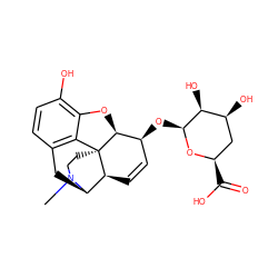 CN1CC[C@]23c4c5ccc(O)c4O[C@H]2[C@@H](O[C@@H]2O[C@H](C(=O)O)C[C@H](O)[C@@H]2O)C=C[C@H]3[C@H]1C5 ZINC000095607293
