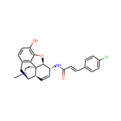 CN1CC[C@]23c4c5ccc(O)c4O[C@H]2[C@H](NC(=O)/C=C/c2ccc(Cl)cc2)C=C[C@H]3[C@H]1C5 ZINC000096932834