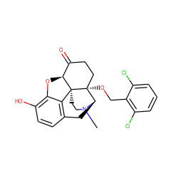 CN1CC[C@]23c4c5ccc(O)c4O[C@H]2C(=O)CC[C@@]3(OCc2c(Cl)cccc2Cl)[C@H]1C5 ZINC000013643642