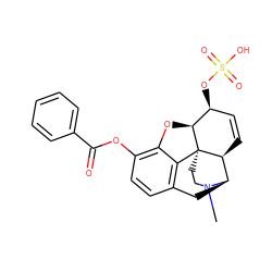 CN1CC[C@]23c4c5ccc(OC(=O)c6ccccc6)c4O[C@H]2[C@@H](OS(=O)(=O)O)C=C[C@H]3[C@H]1C5 ZINC000036221939