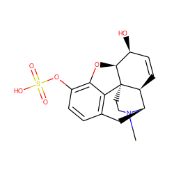 CN1CC[C@]23c4c5ccc(OS(=O)(=O)O)c4O[C@H]2[C@@H](O)C=C[C@H]3[C@H]1C5 ZINC000036311373