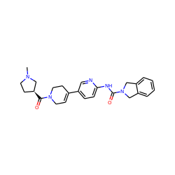 CN1CC[C@H](C(=O)N2CC=C(c3ccc(NC(=O)N4Cc5ccccc5C4)nc3)CC2)C1 ZINC000166253331