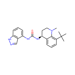 CN1CC[C@H](NC(=O)Nc2cccc3[nH]ncc23)c2cccc(C(C)(C)C)c21 ZINC000066077954