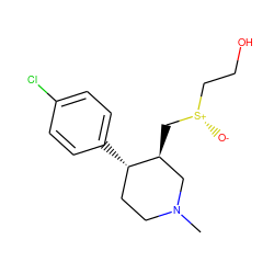 CN1CC[C@H](c2ccc(Cl)cc2)[C@@H](C[S@@+]([O-])CCO)C1 ZINC000013584834