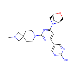 CN1CC2(CCN(c3nc(-c4cnc(N)nc4)cc(N4C[C@@H]5C[C@H]4CO5)n3)CC2)C1 ZINC000653760115