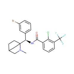 CN1CC2CCC1([C@H](NC(=O)c1cccc(C(F)(F)F)c1Cl)c1cccc(Br)c1)CC2 ZINC000141432855