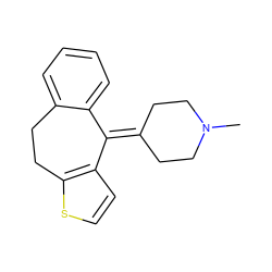 CN1CCC(=C2c3ccccc3CCc3sccc32)CC1 ZINC000000001968