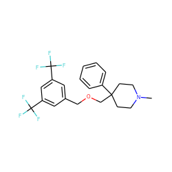 CN1CCC(COCc2cc(C(F)(F)F)cc(C(F)(F)F)c2)(c2ccccc2)CC1 ZINC000027523453