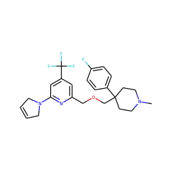 CN1CCC(COCc2cc(C(F)(F)F)cc(N3CC=CC3)n2)(c2ccc(F)cc2)CC1 ZINC000043178341