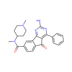 CN1CCC(N(C)C(=O)c2ccc3c(c2)-c2nc(N)nc(-c4ccccc4)c2C3=O)CC1 ZINC000049050273