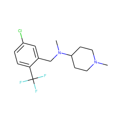 CN1CCC(N(C)Cc2cc(Cl)ccc2C(F)(F)F)CC1 ZINC000029130008